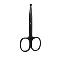 1PC Silver Mirror Light Black round Head Safety Nose Hair Scissors Neutral Stainless Steel Scissors