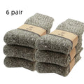 Winter Men'S Merino Wool Socks Super Thick Warm High Quality Harajuku Retro Snow Casual Antifreeze Cashmere Socks Men 3 Pair